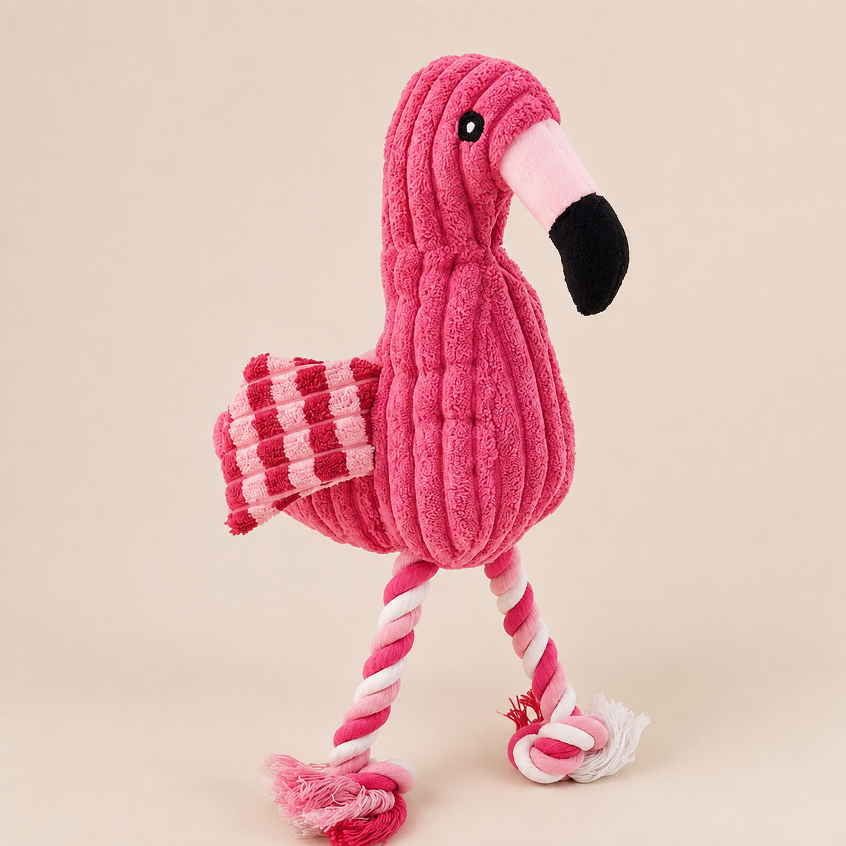 Juguete de peluche con sonido para perros en forma de flamenco